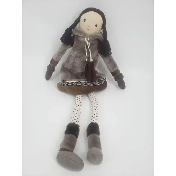 Pottery Barn Kids 24" Cloth Doll Eskimo Plush Toy - Picture 1 of 8
